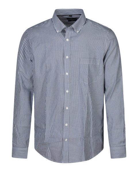 Chemise en coton bleue et...
