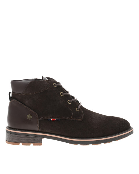 Boots en cuir nubuck marron...