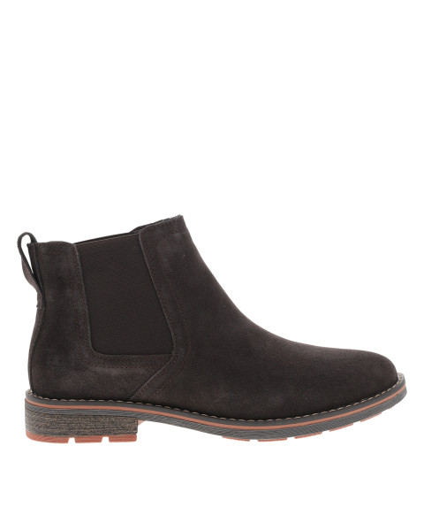 Boots en cuir marron à...