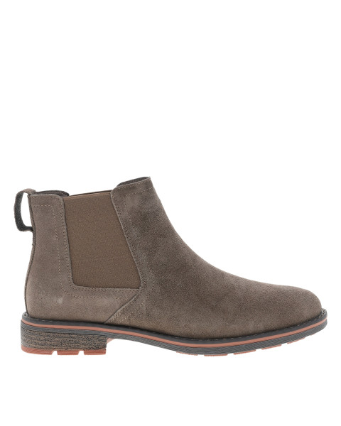 Boots taupe en cuir nubuck...
