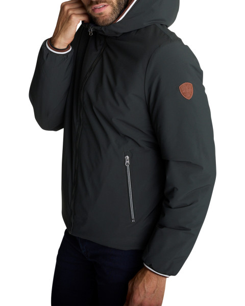 Blouson réversible bleu et...