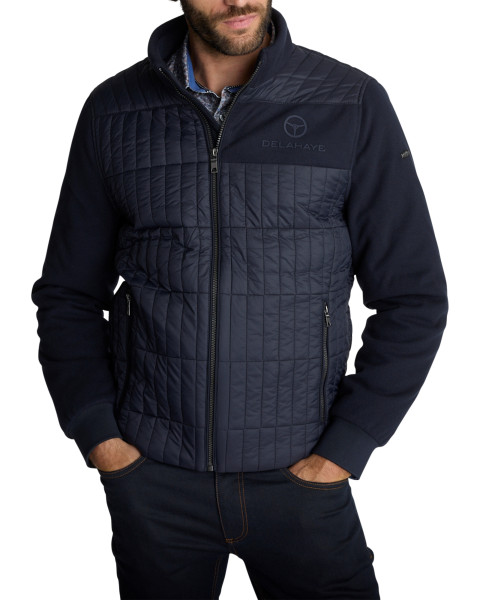 Blouson bi-matière zippée...