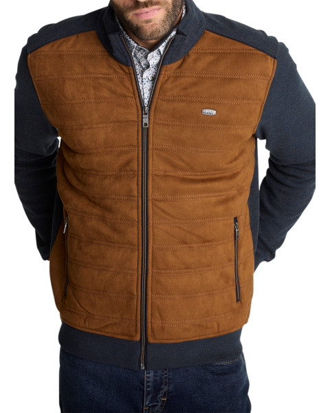 Veste bimatière zippée...