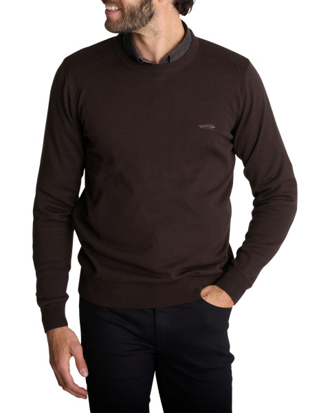 Pull moka uni en maille...