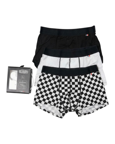 Lot de 3 boxers en coton...