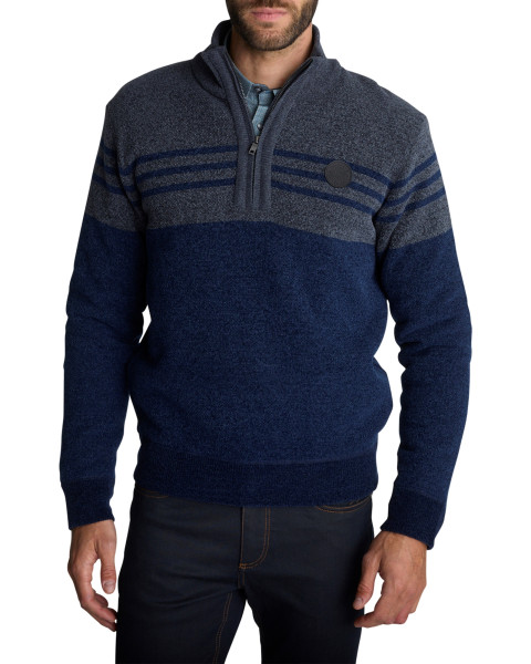 Pull bleu marine uni coupe...