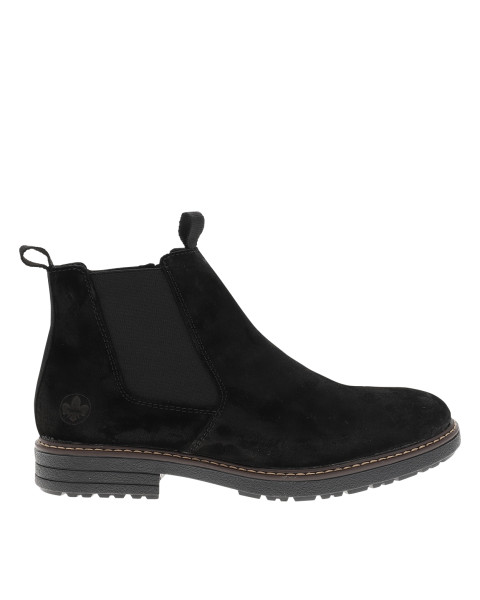 Boots en cuir noir munies...